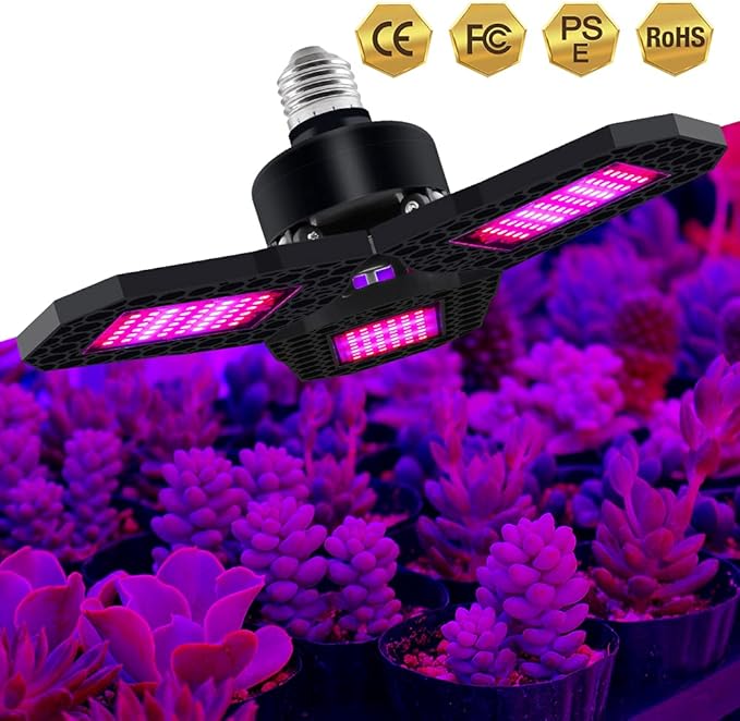 Foldable LED Grow Light Adjustable Phyto Lamp E27 Base Deformation Plant Lamp for Indoor Greenhouse Seedling Flower126leds