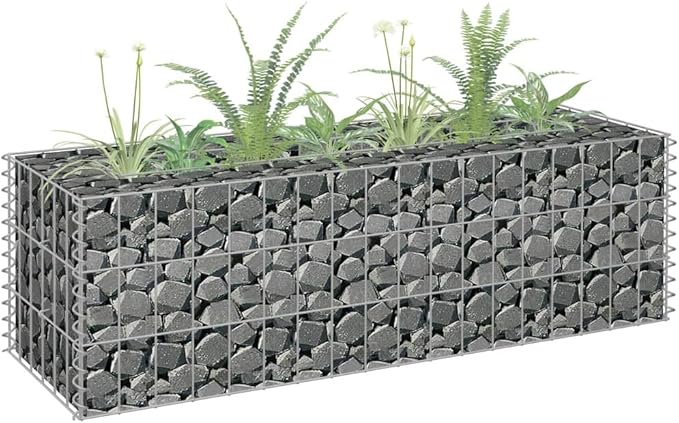 YAFF Gabion Raised Bed Galvanized Steel 35.4x11.8x11.8 (9.24lbs)