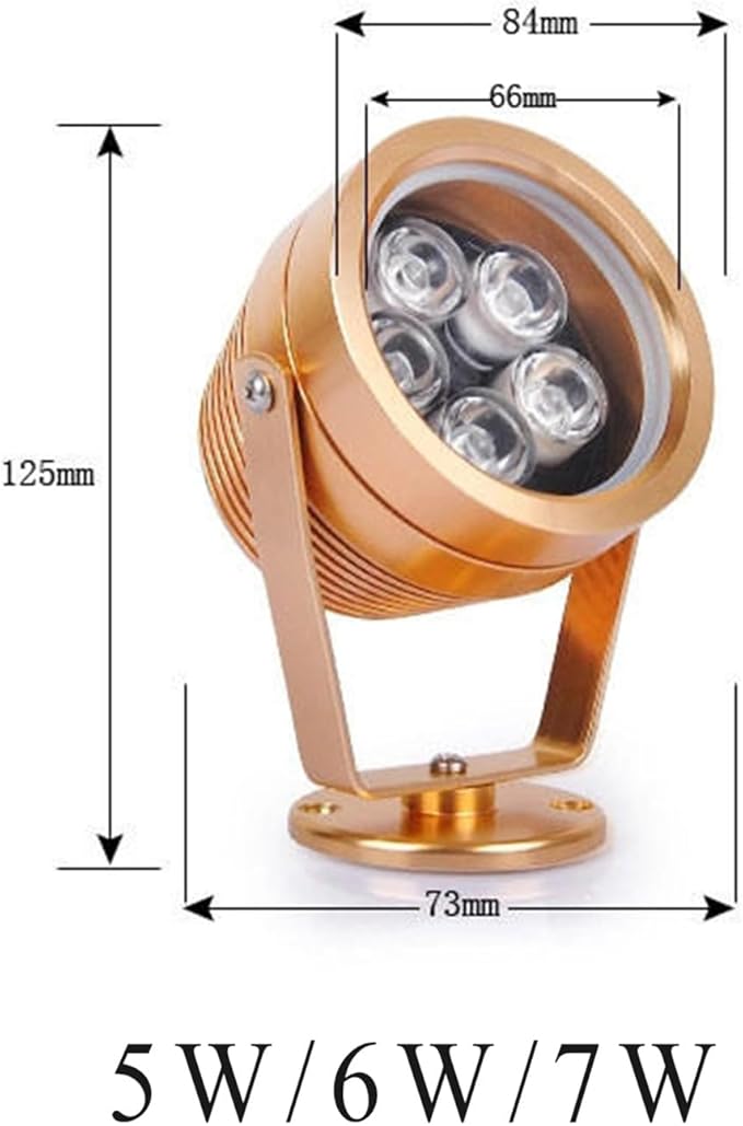 LED Flood Light Outdoor Spotlight IP65 Waterproof Low Voltage Landscape Light for Yard Garden Park Lawn Stadium Floodlight(Warm White6W-AC24V)