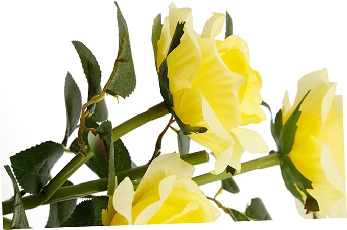 BESPORTBLE Solar Rose Flower Pot Light Led Lights Yellow Nightlight for Decoration Bonsai Lamp for Home Office Garden Hotel Use