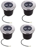 4PCS Underground Light LED 85-265V Landscape Lights IP67 Waterproof Path Light Underground Light LED Landscape In-ground Well Lights Decorative Spotlight Buried Lights