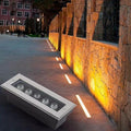 LED Underground Light - Outdoor Landscape Lamp Recessed LED Decking Lights Long Strip Ground Light Ip67 Waterproof Spotlight Simple and Modern Step DecoratiBlue-6w