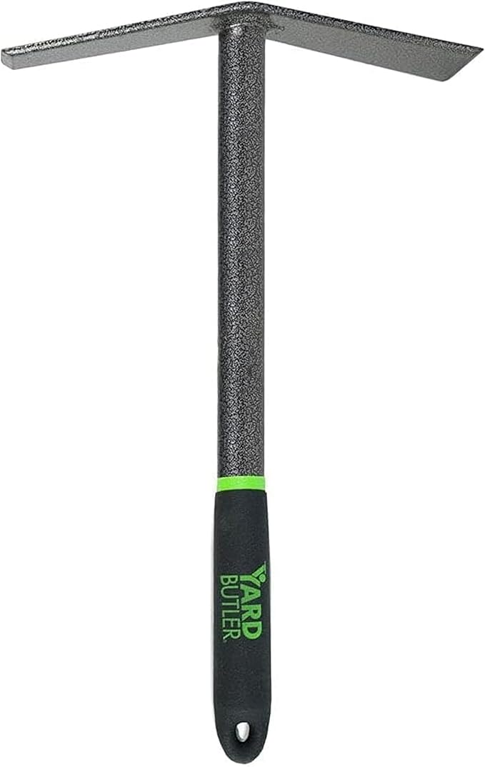 Yard Butler Terra Garden Hand Tools - Weeding Hand Tiller Tool for Efficient Gardening - Weed Remover Tool for Lawn &amp Garden Care - Durable Gardening Accessory Mattock