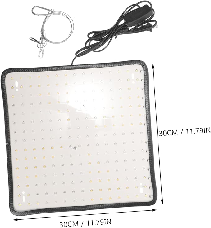 Happyyami 225LED Plant Growth Lamp for Indoor Use Full Range LED Grow Light Hanging Chain Ultra-Thin Panel for Hydroponics and Greenhouse