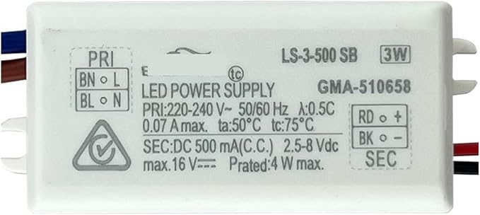 Spotlight LED lamp Driver Power Supply LED10W2-4A one Beam Projection lamp(1-4W 500MA DC2.5-8V LS-3-500 SB)