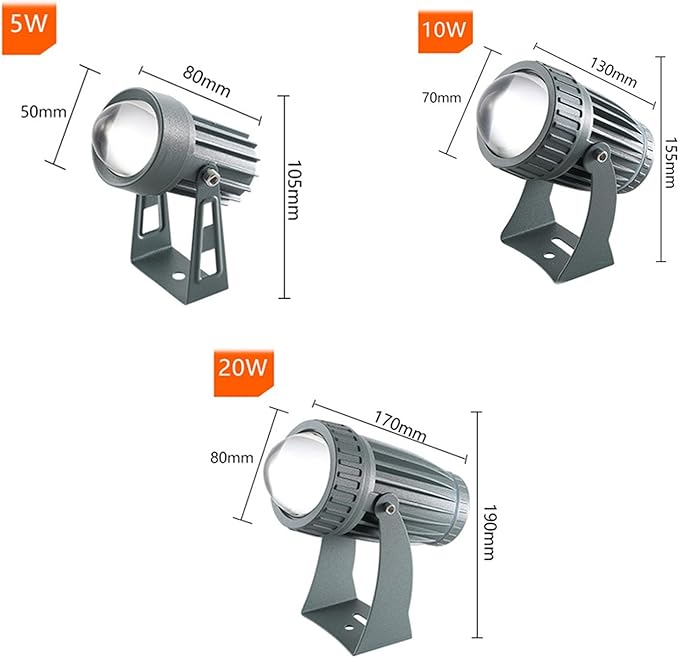 Outdoor LED Beam Spotlight Rotation Floor Spot Lights IP66 Waterproof Ground Landscape Lamp Narrow Beam Wall Washer for Parties Billboard Building Lighting(Blue5W)