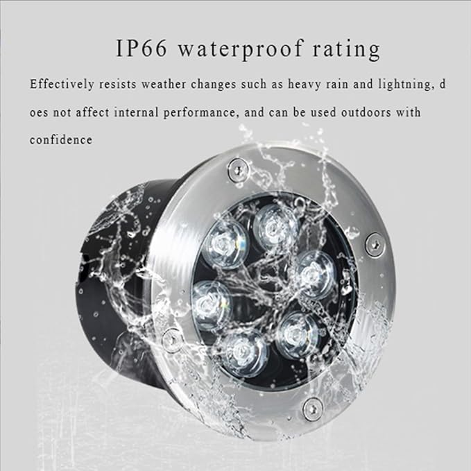 24V Outdoor LED Underground Spotlights - IP66 Waterproof Recessed Ground Lights for Pathway Deck Step and Garden Landscape Lighting (White 12W &amp 18W)