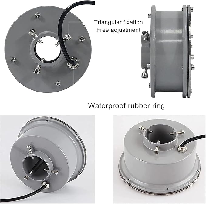 Ground Lights Underground Light Waterproof Middle Hole LED Landscape Lights 12/24V Ring Fountain LED Lamp with Remote Control Spotlights(24W(12V)) (RGB+Remote Control 9W(12V))