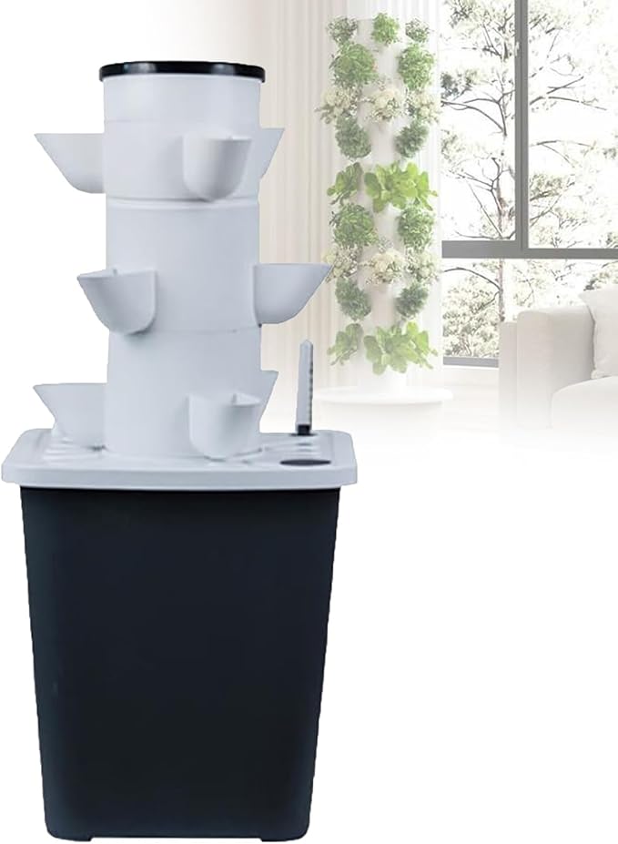 Soilless Cultivation Kit - Food-Grade Hydroponics 3-6 Tier Rack - Save Time &amp Water 30% Higher Yields - Ideal for Kitchen Office Windowsill Planting(15holes)