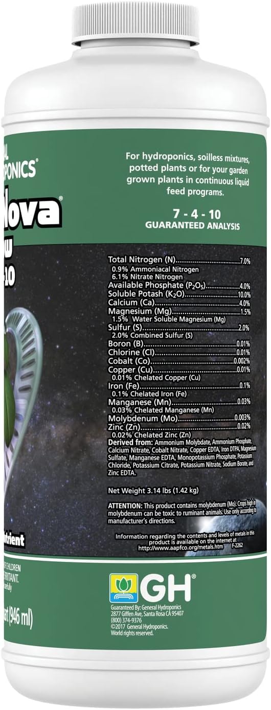General Hydroponics GH1622 Fertilizer 1 Quart