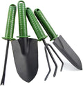Gardening Tools Set of 4 Gardening Hand Tools Including Rake Tip Shovel Round Shovel Seedling Device Planting Supplies Outdoor and Indoor
