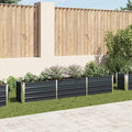 Rectangular Anthracite Galvanized Steel Raised Garden Bed 94.5x15.7x17.7 inches Durable Outdoor Planter Box for Vegetables Flowers Herbs