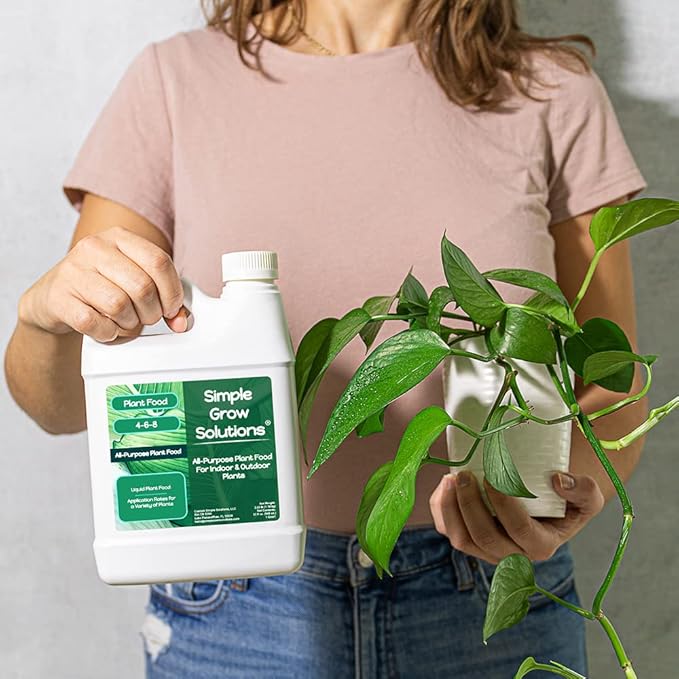 Liquid Plant Food All Purpose- House Plant Fertilizer- Liquid Fertilizer for Indoor Plants &amp Vegetable Garden- Concentrated Plant Nutrients - Green Growth - Simple Grow Solutions- 32 Ounce