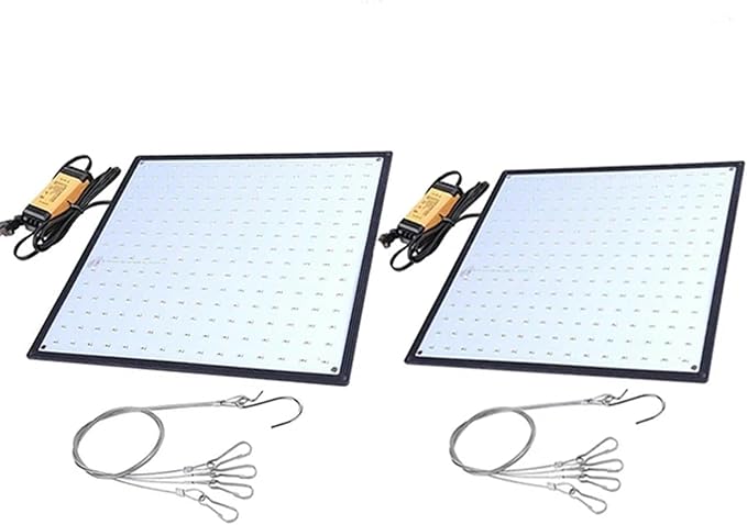 1000W Equivalent Grow Light with 225pcs LEDs 3x3 Ft Coverage Dimmable Plant Grow Light Full Spectrum for Indoor Plants Seeding Veg &amp Bloom2pcs