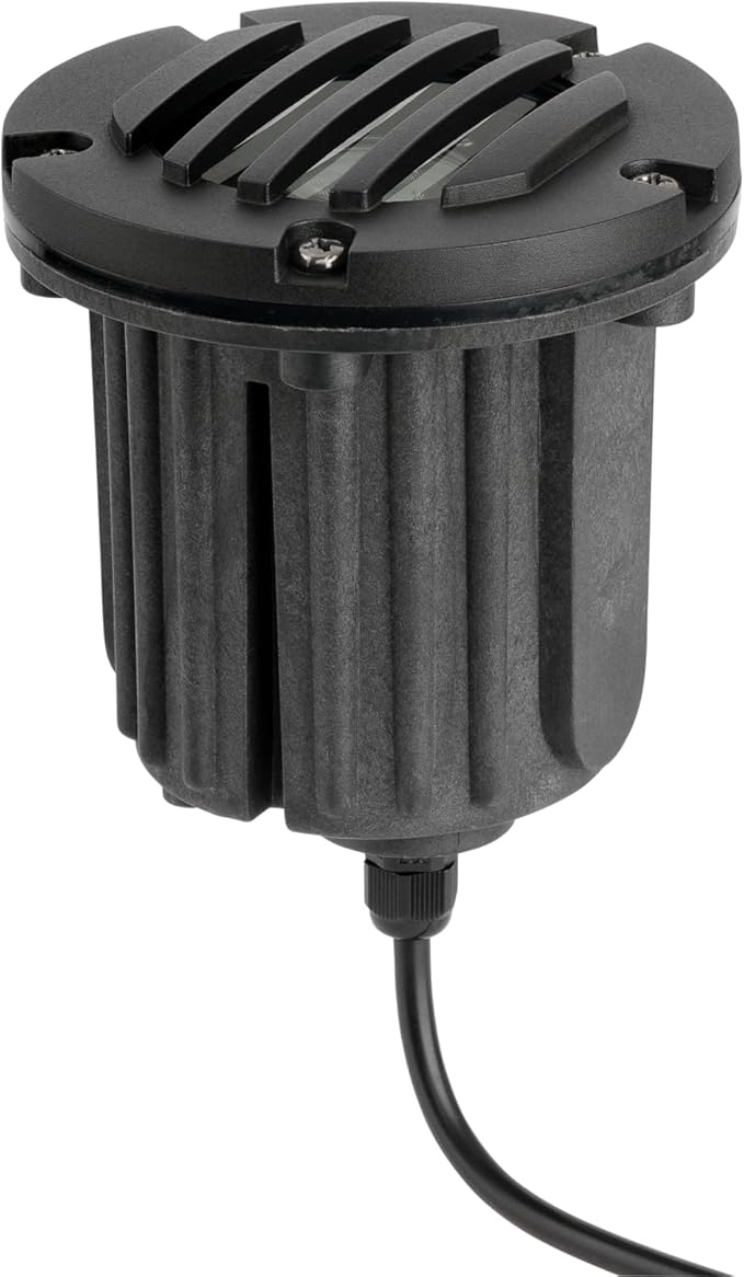 Kichler In Ground with Brass Rock Guard (Drop-in) in Black Brass Landscape Lighting (5 x 5)15497BKB