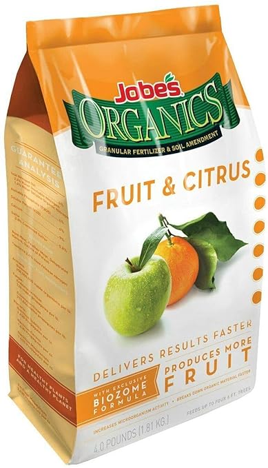 DOGNNAK Jobes 09226 Organic Fruit and Citrus Granular Fertilizer 4 Lbs (Pack of 2)