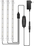 LED Grow Light Strips for PlantsCholas 36W 132 LEDs Auto ON &amp Off Function3/6/12H Timer 5 Dimmable Levels and 3 Switch Modes for Indoor Plants Gardening Greenhouse 3 Pack (Full Sepectrum Light)