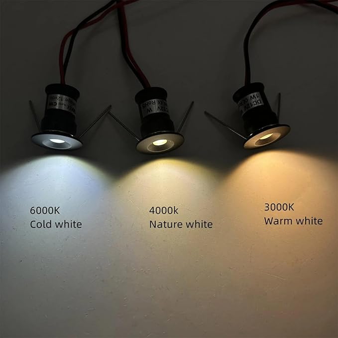 Color+Control Outdoor 1W Spotlight 12V Mini Spotlights Lighting Angle 120° with Transformer 18Pack