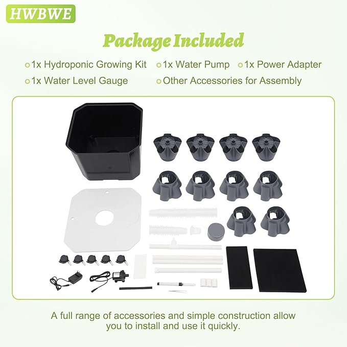 50 Pots Hydroponics Tower 8 Tiers Hydroponics Growing System Tower Vertical Tower Planter Pump Tower with Water Tank Irrigation Pump and Movable Water Tank for Hydroponic Gardening Lovers (Grey)