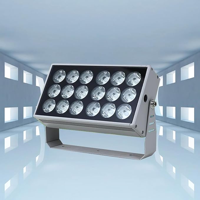 Ground LED Landscape Lights - 110-240V Spotlight Led Beam Light Long Distance Spotlight Engineering Tree Lighting Landscape Tree Lights For Buildings Exterior Walls Hotel Villas(Blue54W)