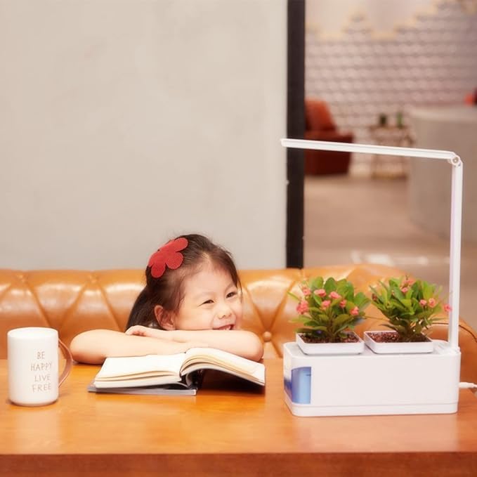 Smart Automatic Hydroponics 8 Pods Indoor Herb Garden with 3 Mode Led Grow Light Germination Kit Adjustable Up Down Left and Right for Home Kitchen