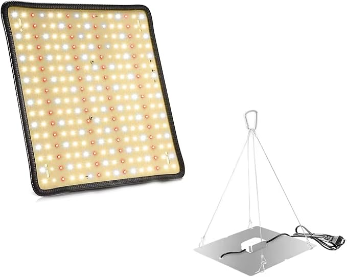 LED Grow Light Full Spectrum Plant Light 256LED Hanging Plant Light for Tent Greenhouse Vegetable Seedlings Hydroponics Seed Germination Flower Grow Light (Style B)