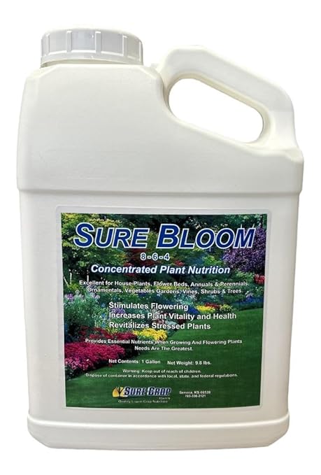 Sure Bloom Concentrated Plant Nutrition 8-6-4 Formula 1 Gallon Plant Food for Indoor and Outdoor Plants