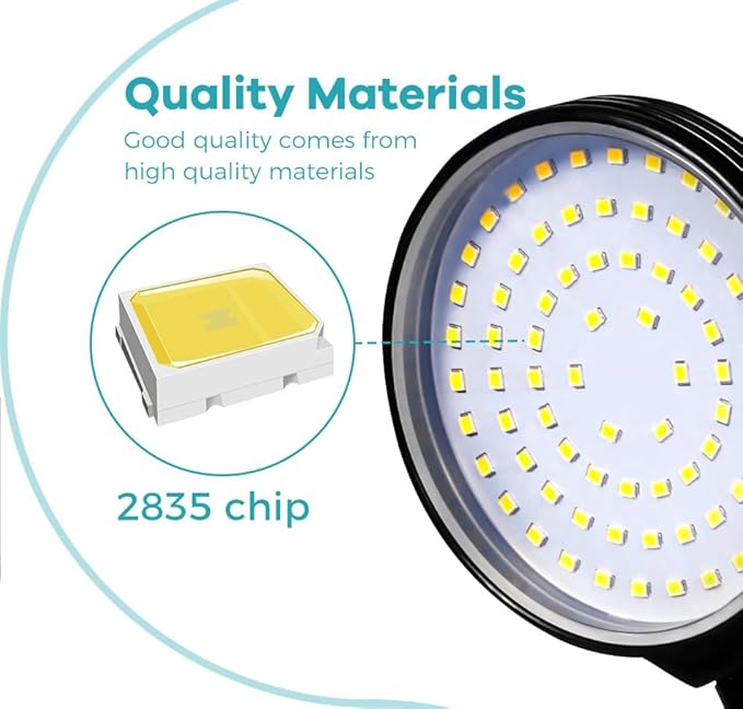 80W Indoor Planting Light Dimmable Automatic on/Off 360° Adjustable 3-Mode Greenhouse Tent Hydroponic UV/IR Vegetables Flowers Succulent Fruit Seedlings Imitating Sunlight Cultivation Lighting