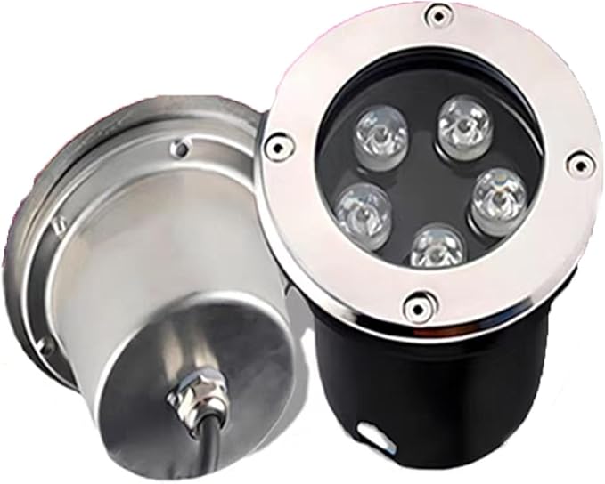 Outdoor Underground Light LED Landscape Lights IP67 Waterproof Recessed Deck LED Spotlight AC85-265V Low Voltage Well Lights for Garden YardYellow Light 18 W