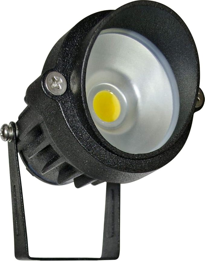 Dabmar LV-LED120/65K Cast Aluminum Directional LED Spot Light with Hood Black Finish