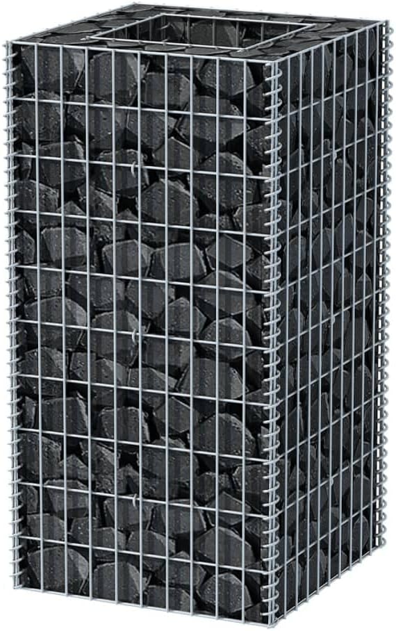 Gabion Raised BedRaised Garden Beds OutdoorIndustrial Rustic PlanterGabion Raised BedPlant BoxVertical Planterfor Backyard Patio Balcony GardenSteel 19.7x19.7x39.4