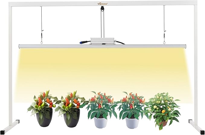 LED Grow Light Lamp Stand for Plant Vege Flower Herb GrowthFull Spectrum CRI 90+ White Light CCT 3200KIsolated Dimming Power with On/Off SwitchHeight Adjustable100W4FT