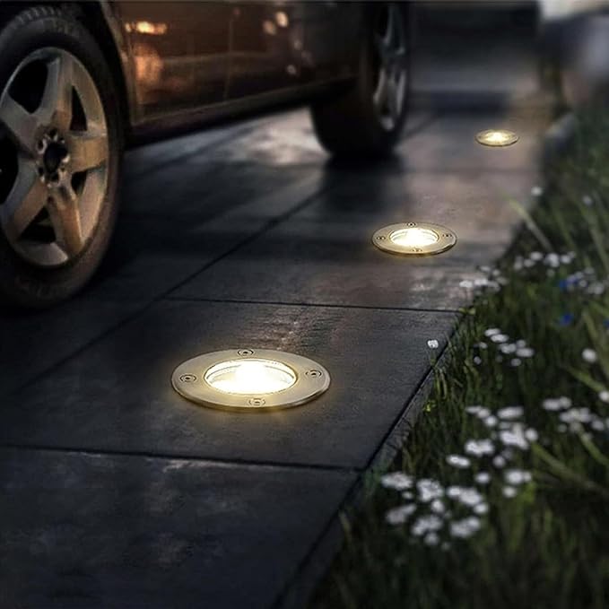 Outdoor Buried Lights - Ground LED Landscape Lamp 12/24V Garden Courtyard Floor Lamp with Remote Control IP68 Waterproof RGB LED Pond Spotlight for Pool Driveway Deck Yard Fence Pathway