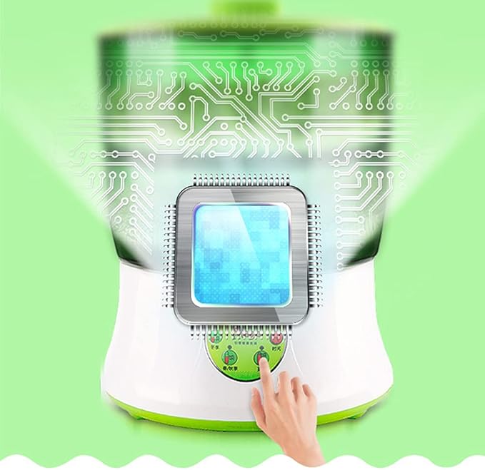 Bean Sprouts Machine Automatic Sprouts Growing Kit 2 Layers Auto Household Bean Seed Cereal Sprouts Machine 360° Sprinkler 3 Seasons Modes for Radish Wheatgrass Broccoli Sprouts 110V