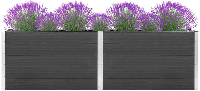 Garden Raised Bed 78.7x39.4x35.8 WPC Gray