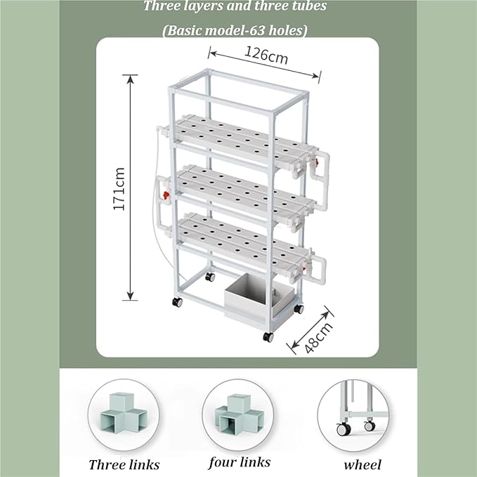 Hydroponics Growing Systems Kit Garden Hydroponic Growing Systemsfor Herbs Fruits and Vegetables.(Without Lights)