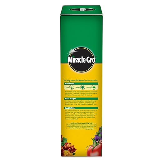 Miracle-Gro Water Soluble All Purpose Plant Food - Fertilizer for All Indoor or Outdoor Plants Including Roses Flowers Vegetables Houseplants Trees and Shrubs 12.5 lbs.