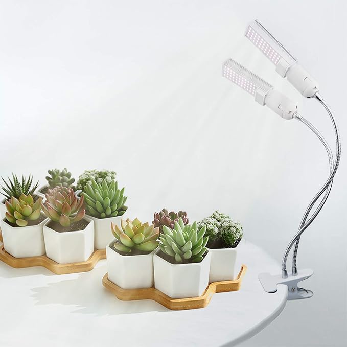 Smart LED Grow Light Bulbs for Gooseneck Clamp Light - Dimmable Sun Mode Dimming Auto On/Off Timer Remote Control - Full Spectrum for Indoor Plant Growth - Mimics Real Sunshine