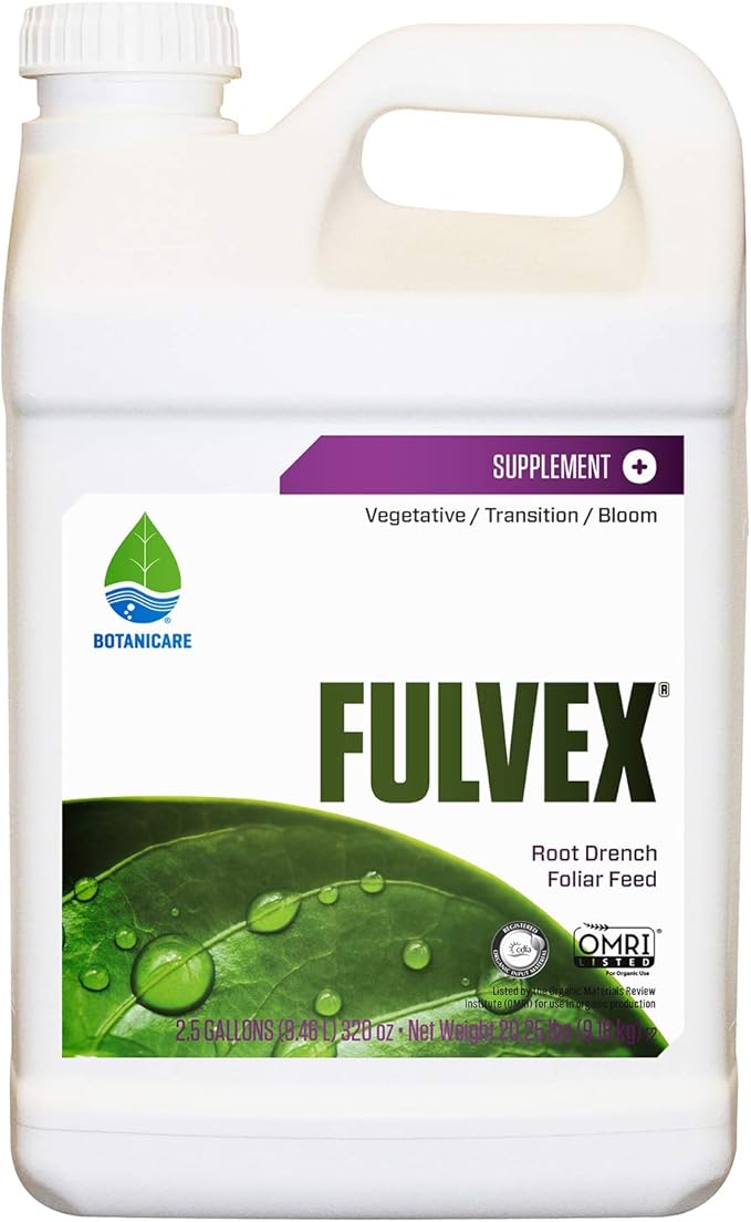 Botanicare Fulvex Root Drench Foliar Feed Plant Supplement 2.5-Gallon