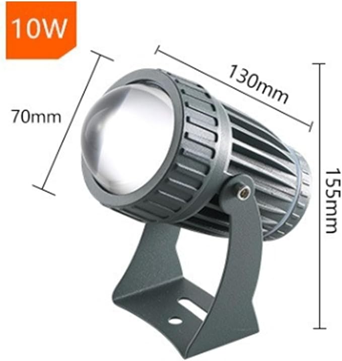 10W Landscape Lamp - AC85-265V Long Range LED Beam Light Rotation Spot Lights IP65 Waterproof Narrow Beam Spotlight Outdoor Architectural Decorative Lighting(White Light10W(24V))