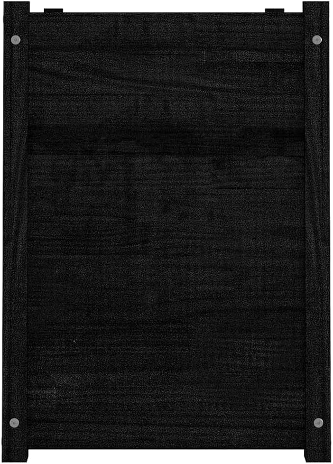 Large Black Solid Pinewood Outdoor Garden Planter Rectangular Raised Garden Bed for Flowers Herbs Weather-Resistant 39.4x19.7x27.6 Inch