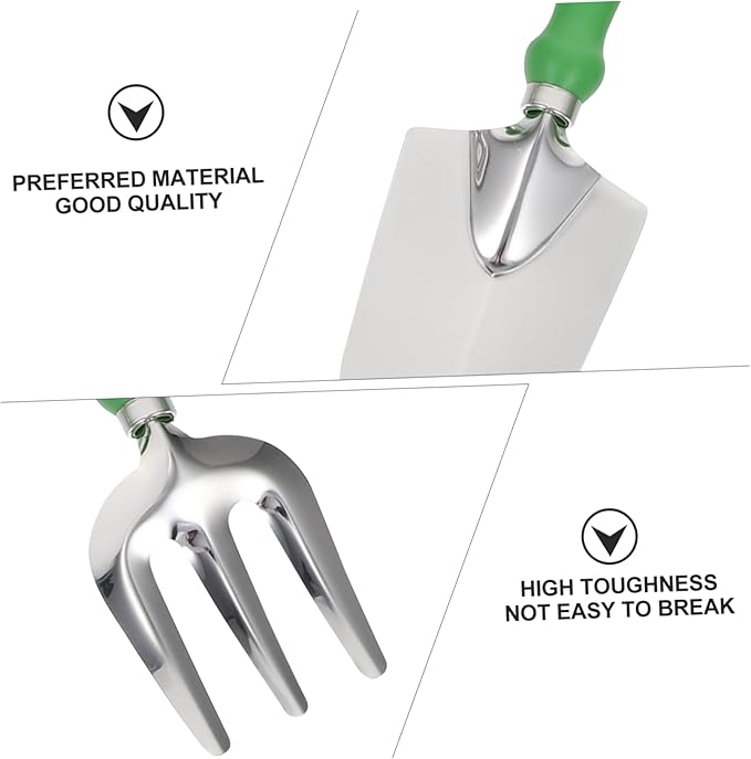 11pcs Stainless Steel Garden Tool Set with Plastic Handles Portable Shovel Rake and Apron for Planting Kit for Outdoor Use