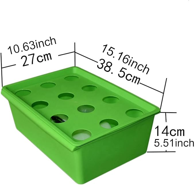 Hydroponic System Growing Box Hydroponic System Planting Container 12 Holes Hydroponics Grower Box for Home Indoor