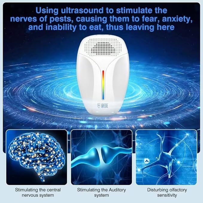 Upgraded Ultrasonic Repeller &amp Insect Indoor RepellerUltrasonic and Repellent for RoachRodentMouseBugsMosquitoMiceSpiderAnt3 Mode Switching6 Packs