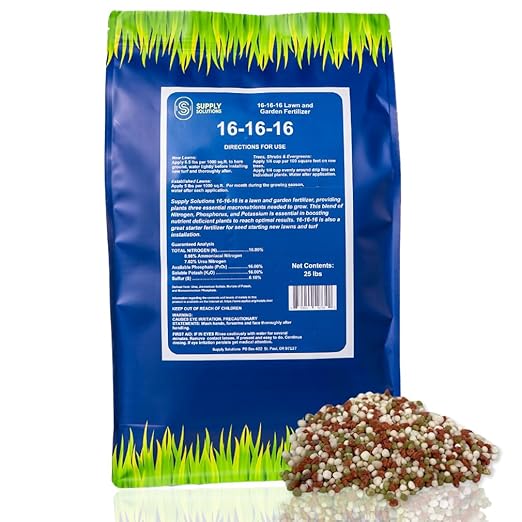 Supply Solutions 16-16-16 Complete Lawn &amp Garden All Purpose Granular Fertilizer - The Ultimate Plant Food for Lush Greenery &amp Vibrant Blooms - for All Plants Vegetables Fruits and Berries