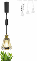 Full Spectrum 10W LED AUTO Plant Growing Lamp H-Type Track Pendants Timer Restaurant Adjustable Height Clear Embossed Glass Halo Track System for Basil Green House Indoor Planting
