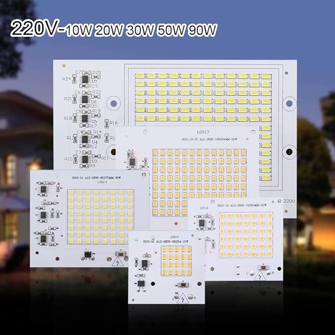Landscape Lights 1pack LED Leads Chip Floodlight 2835/5730SMD Smart IC 220-240V 10W 20W 30W 50W 90W DIY for Outdoor Spotlight Garden White Warm White LED Street Lamp