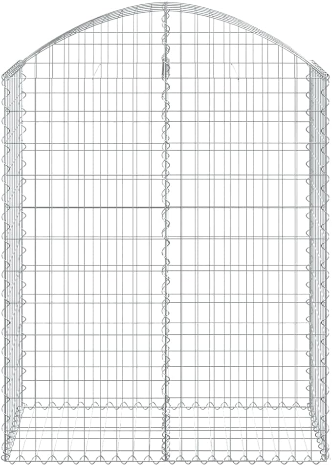 Gabion Basket Silver Galvanized Iron Large Outdoor Planter for Garden &amp Patio Weather-Resistant Raised Garden Bed Decorative Inlays