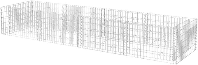 Gabion Raised Bed Baskets Cage Planter Raised Beds for Garden Balcony Patio Steel 141.7x35.4x19.7