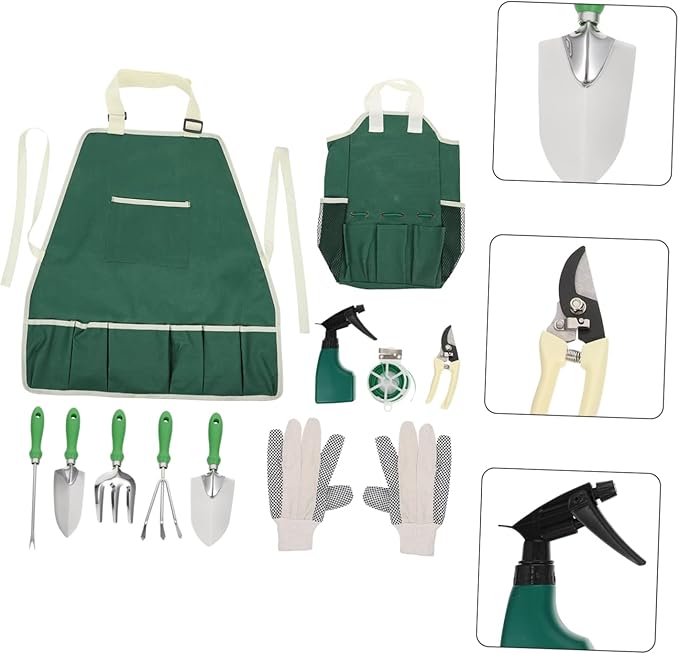 Milisten 11pcs Garden Tool Set Non- Handles Planting Kit for Home Use Outdoor Weeding and Flower Care for Gardening Enthusiasts
